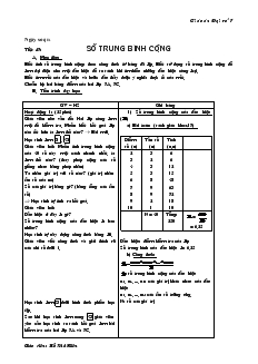 Giáo án Toán 7 - Đại số - Học lỳ II