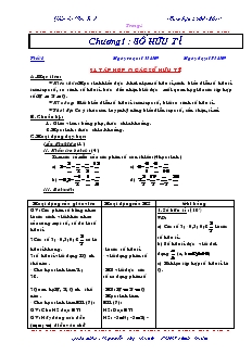 Giáo án Toán 7 - Đại số - Năm học 2009 - 2010