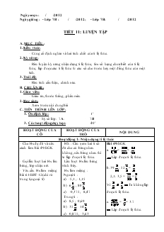 Giáo án Toán 7 - Đại số - Tiết 11: Luyện tập