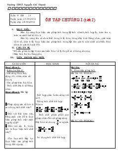 Giáo án Toán 7 - Đại số - Tiết 21 đến tiết 40