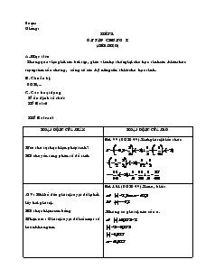 Giáo án Toán 7 - Đại số - Tiết 21: Ôn tập chương I (tiếp theo)