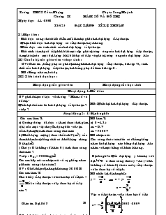 Giáo án Toán 7 - Đại số - Tiết 23 đến tiết 25