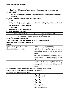 Giáo án Toán 7 - Đại số - Tiết 27 đến tiết 29
