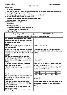 Giáo án Toán 7 - Đại số - Tiết 29 đến tiết 31