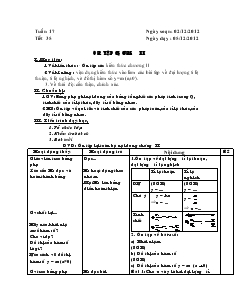 Giáo án Toán 7 - Đại số - Tiết 35: Ôn tập chương II