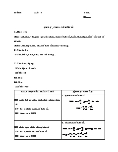Giáo án Toán 7 - Đại số - Tiết 3: Nhân, chia số hữu tỉ