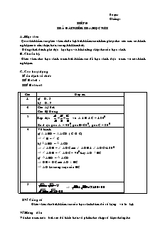 Giáo án Toán 7 - Đại số - Tiết 40: Trả bài kiểm tra học kì I