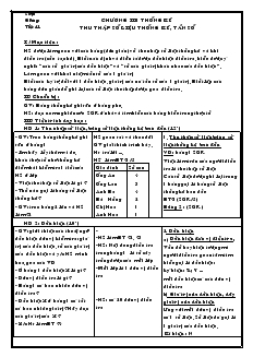 Giáo án Toán 7 - Đại số - Tiết 41: Thu thập số liệu thống kê, tần số