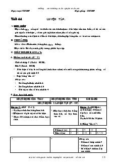 Giáo án Toán 7 - Đại số - Tiết 44: Luyện tập