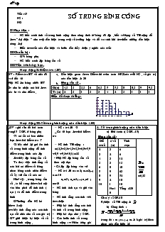Giáo án Toán 7 - Đại số - Tiết 47: Số trung bình cộng