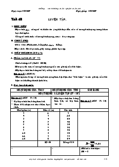 Giáo án Toán 7 - Đại số - Tiết 48, 49