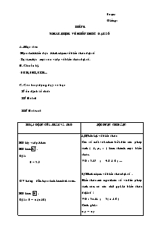 Giáo án Toán 7 - Đại số - Tiết 51: Khái niệm về biểu thức đại số