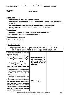 Giáo án Toán 7 - Đại số - Tiết 53, 54