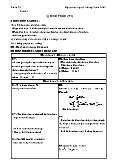 Giáo án Toán 7 - Đại số - Tiết 53: Đơn thức