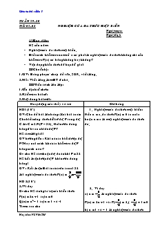 Giáo án Toán 7 - Đại số - Tiết 62 đến tiết 65