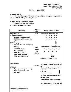 Giáo án Toán 7 - Đại số - Tiết 65: Đá cầu