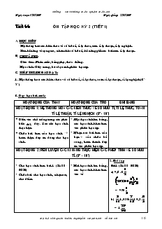 Giáo án Toán 7 - Đại số - Tiết 66, 67