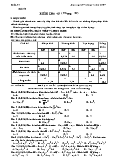 Giáo án Toán 7 - Đại số - Tiết 68: Kiểm tra 45 (chương IV)