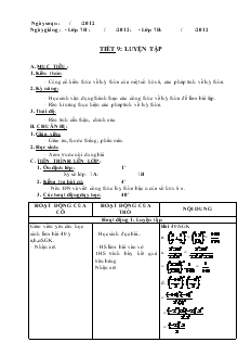 Giáo án Toán 7 - Đại số - Tiết 9: Luyện tập