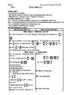 Giáo án Toán 7 - Đại số - Tiết 9: Tỉ lệ thức