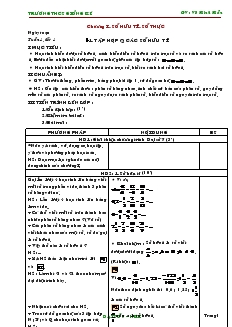 Giáo án Toán 7 - Đại số - Trường THCS Giồng Kè