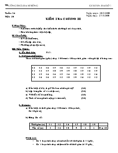 Giáo án Toán 7 - Đại số - Tuần 24 - Tiết 50: Kiểm tra chương III