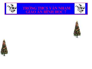 Giáo án Toán 7 - Hình học - Bài 7: Định lý Pitago