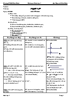 Giáo án Toán 7 - Hình học - Tiết 11: Luyện tập - Trường THCS Hoà Bình