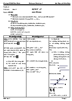 Giáo án Toán 7 - Hình học - Tiết 12 - Bài 7: Định lí