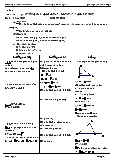 Giáo án Toán 7 - Hình học - Tiết 18: Tổng ba góc của một tam giác (tiếp) - Trường THCS Hoà Bình