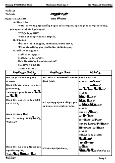 Giáo án Toán 7 - Hình học - Tiết 19: Luyện tập - Trường THCS Hoà Bình