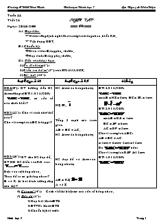 Giáo án Toán 7 - Hình học - Tiết 21: Luyện tập - Trường THCS Hoà Bình