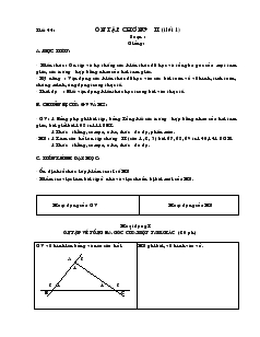 Giáo án Toán 7 - Hình học - Tiết 44, 45