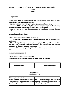 Giáo án Toán 7 - Hình học - Tiết 55, 56