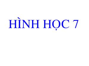 Giáo án Toán 7 - Hình học - Tiết 7: Định lý Py-Ta-go