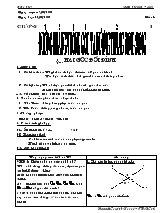 Giáo án Toán 7 - Hình học - Tuần 1, 2