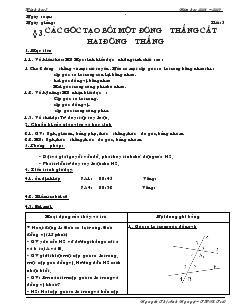 Giáo án Toán 7 - Hình học - Tuần 3, 4