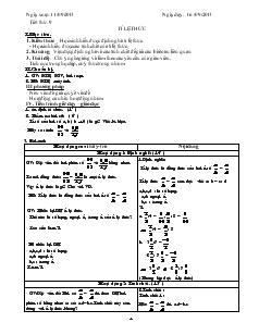 Giáo án Toán 7 - Thứ 9: Tỉ lệ thức