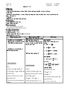 Giáo án Toán 7 - Tiết 19: Luyện tập