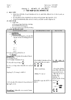 Giáo án Toán 7 - Tiết 1 đến tiết 22