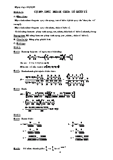 Giáo án Toán 7 - Tiết 1 đến tiết 40