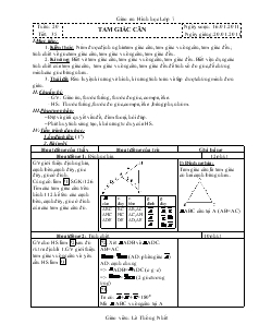 Giáo án Toán 7 - Tiết 35: Tam giác cân