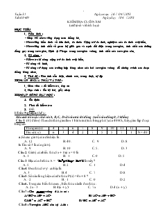 Giáo án Toán 7 - Tiết 38 đến tiết 70