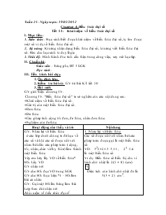 Giáo án Toán 7 - Tiết 51, 52