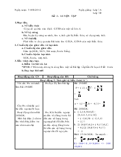 Giáo án Toán 7 - Tiết 5: Luyện tập