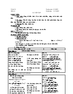 Giáo án Toán 7 - Tiết 61: Luyện tập