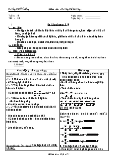 Giáo án Toán 7 - Tuần 11