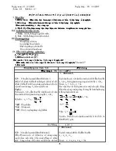 Giáo án Toán 7 - Tuần 14, 15