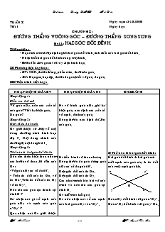 Giáo án Toán 7 - Tuần 1 đến tuần 23