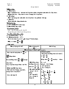 Giáo án Toán 7 - Tuần 5, tuần 6